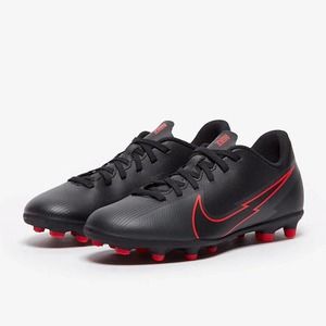 Nike Jr Vapor 13 Club FG MG Size 6Y Soccer Shoes Black Red AT8161-060 FREE SHIPP